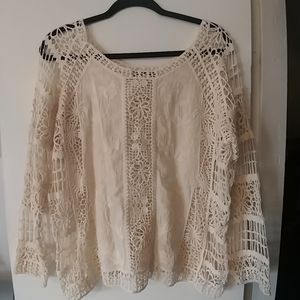Cream Boho Top